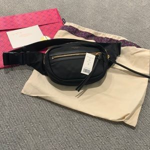 TORY BURCH Perry Black Crossbody Belt Bag NWT